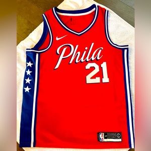 Nike Authentic NBA Philadelphia 76ers Team Jersey #21 Embiid